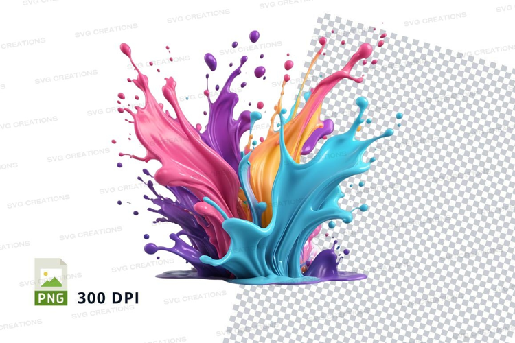 Colorful paint splash