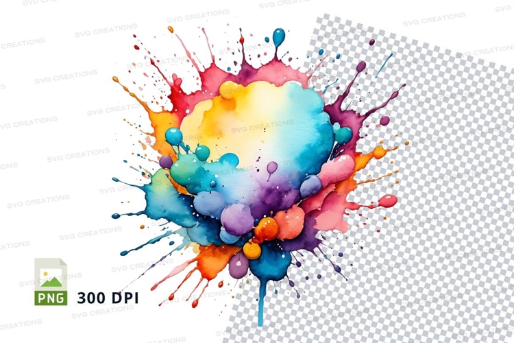 Colorful paint splatter