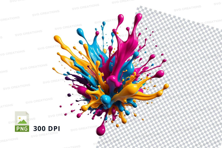 Colorful paint splatter