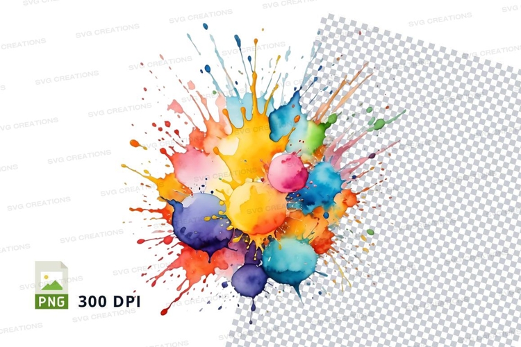 Colorful paint splatter