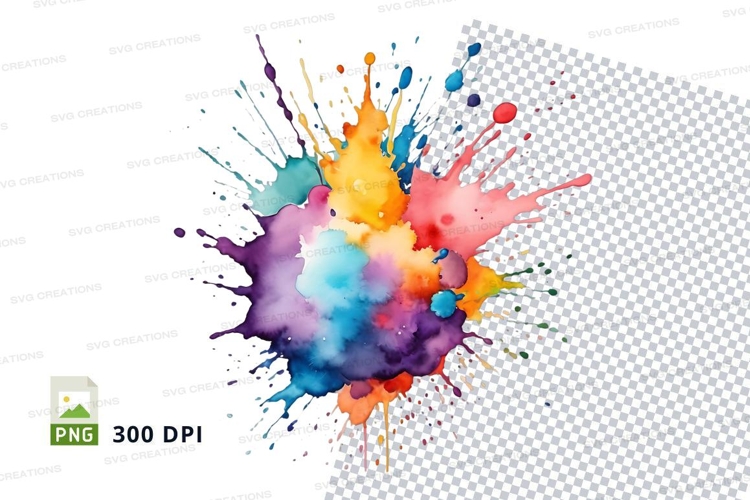 Colorful paint splatter