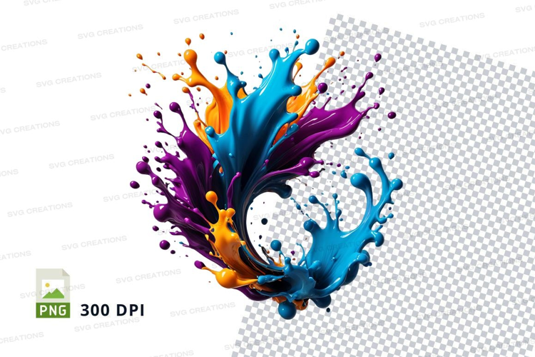 Colorful paint splash
