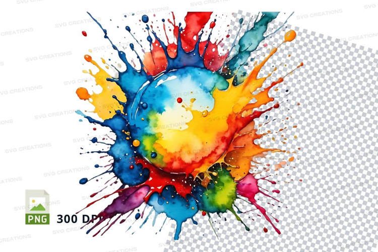 Colorful paint splatter