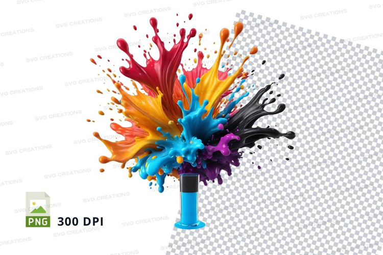 Colorful paint explosion