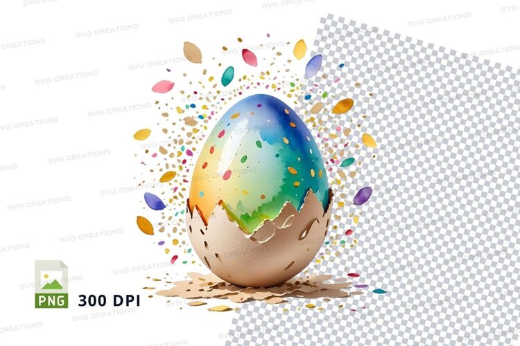 Colorful easter egg example image 1