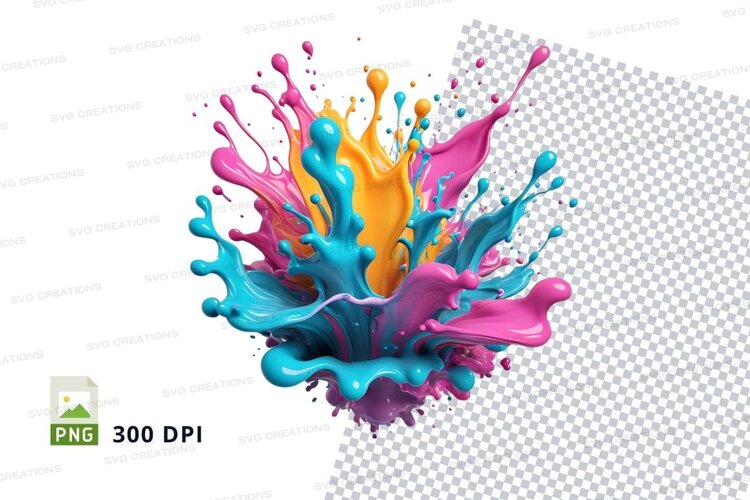 Vibrant paint splatter example image 1