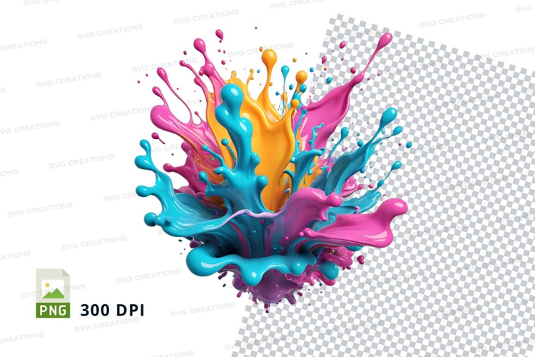 Vibrant paint splatter