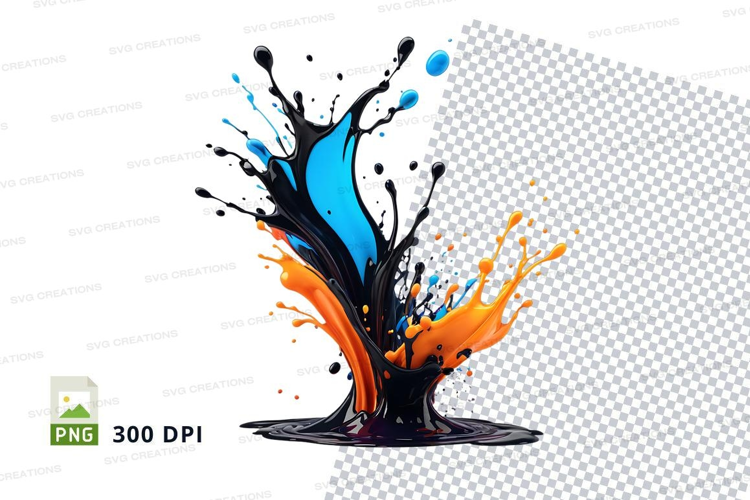 Colorful liquid splash