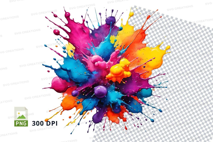 Colorful paint splatter
