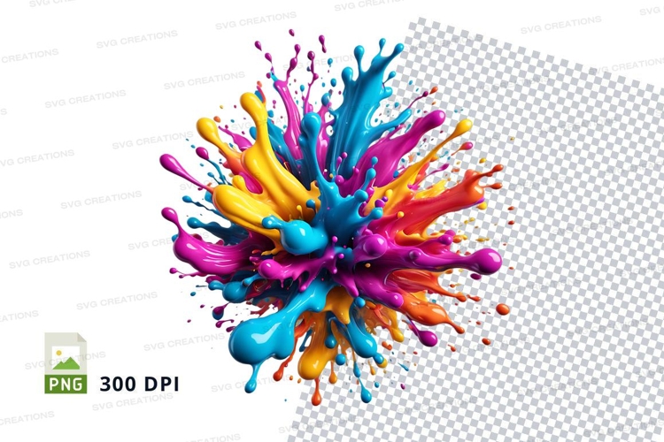 Colorful paint splash