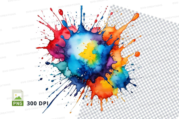 Colorful paint splatter