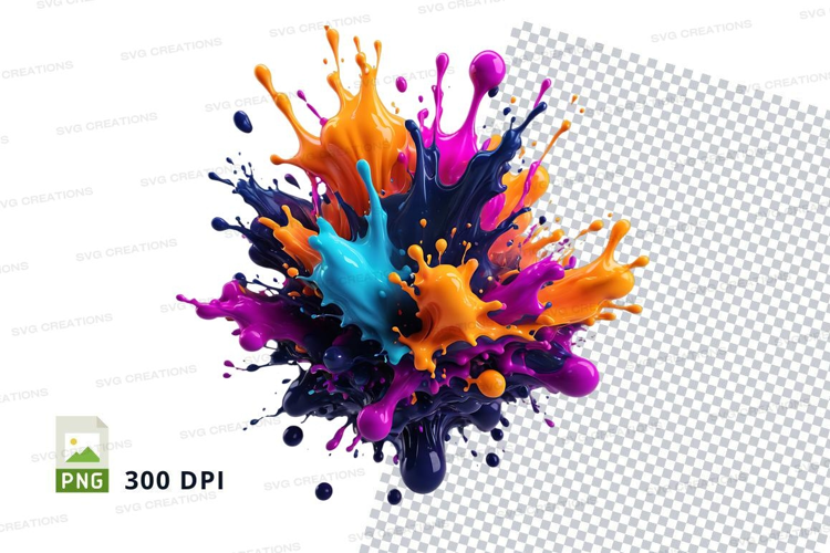 Colorful paint splash