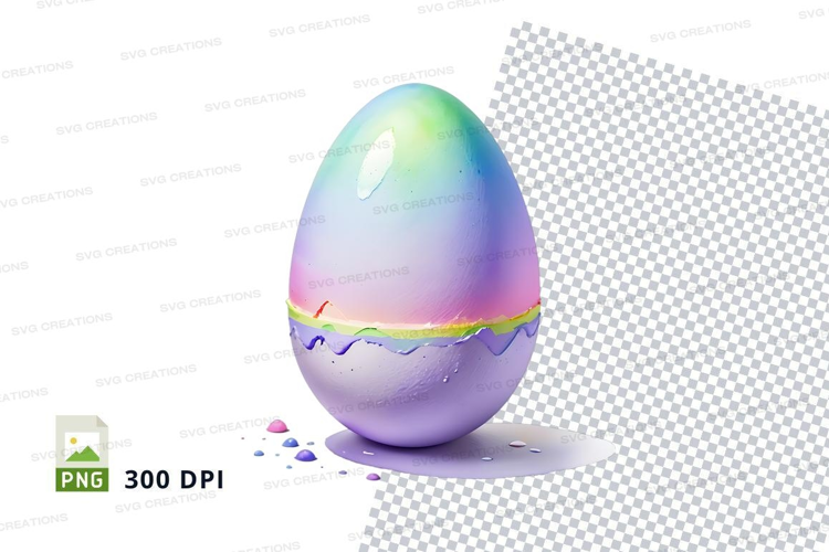 Colorful cracked easter egg