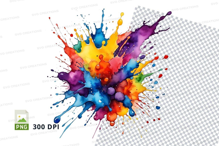 Colorful paint splatter