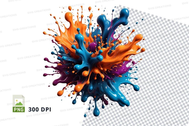 Colorful paint splash example image 1