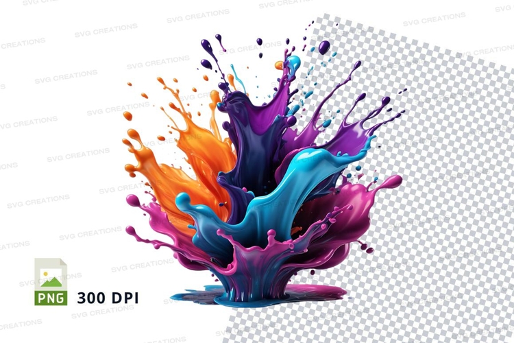 Colorful paint splash