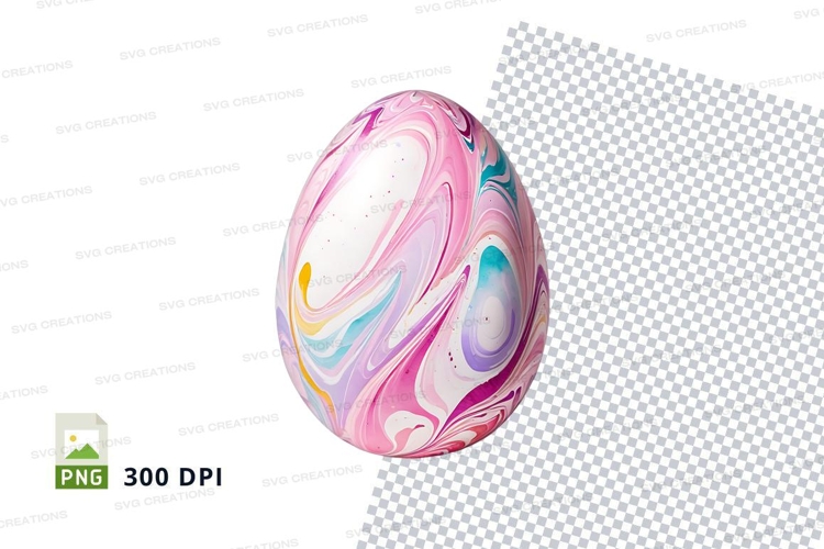 Marbled easter egg