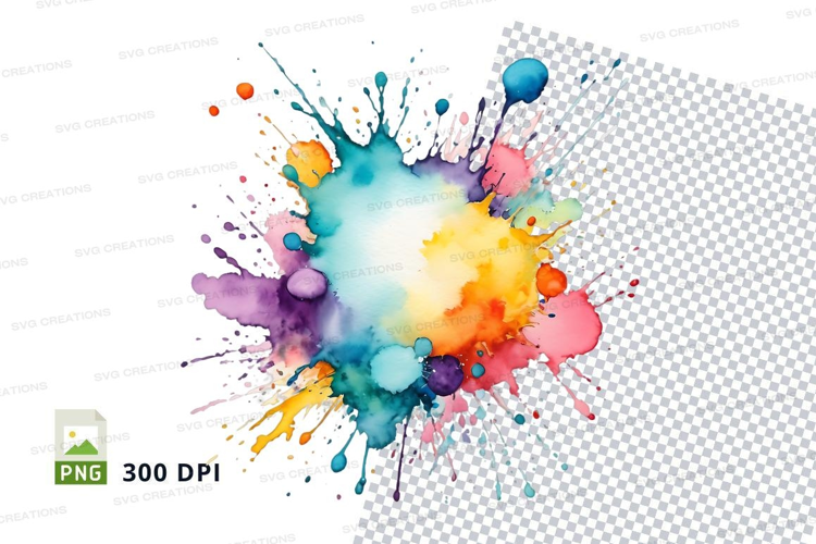 Vibrant paint splatter