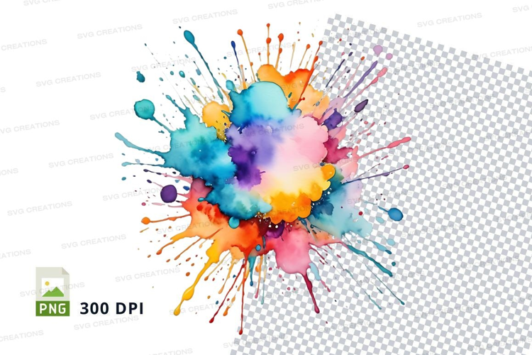 Colorful paint splatter