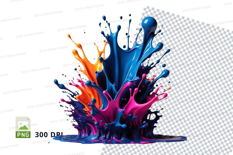 Colorful paint splash