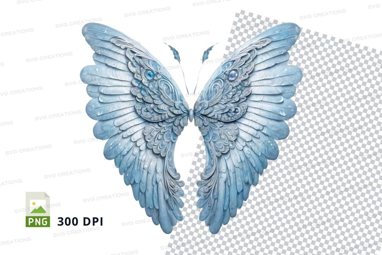 Blue angel wings