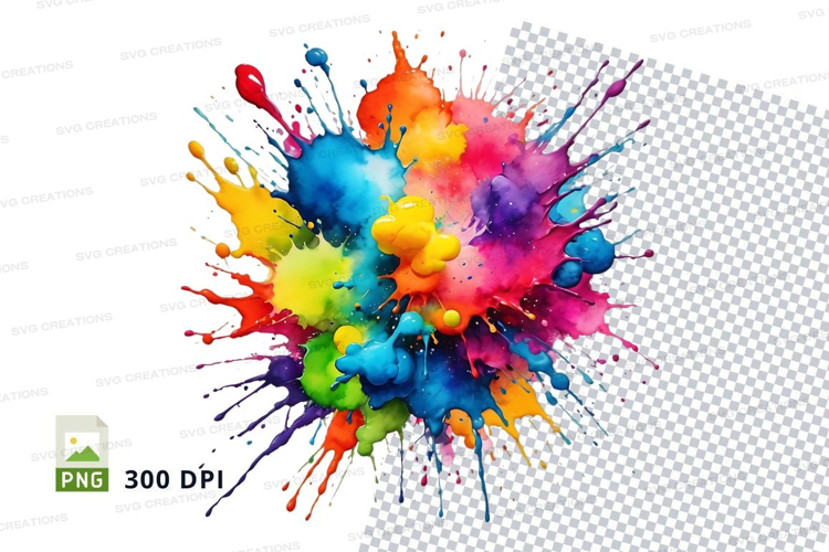 Colorful paint splatter