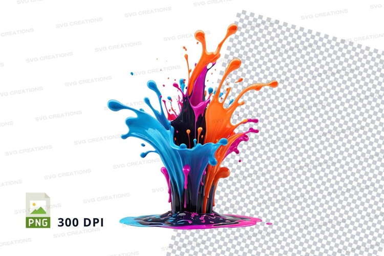 Colorful paint splash