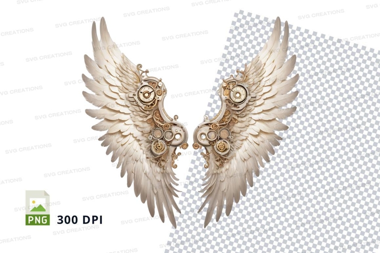 Steampunk angel wings
