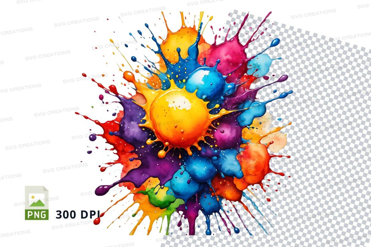 Colorful paint splatter