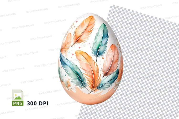 Feathered easter egg example image 1