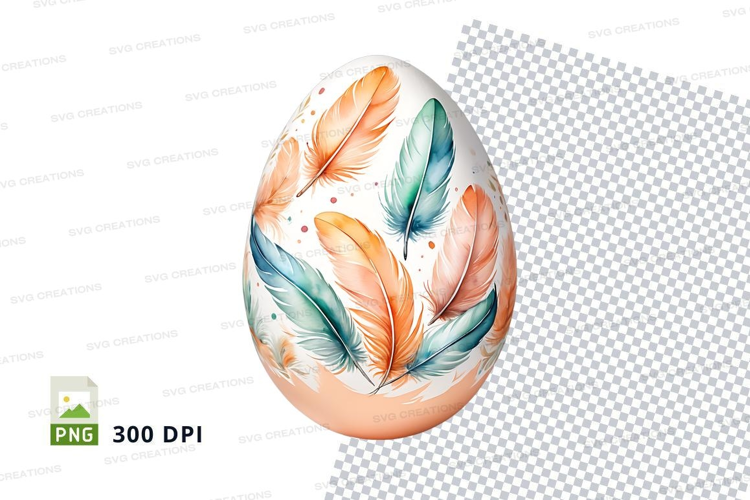 Feathered easter egg