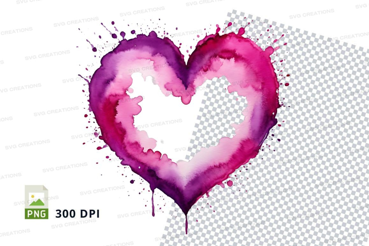 Watercolor heart