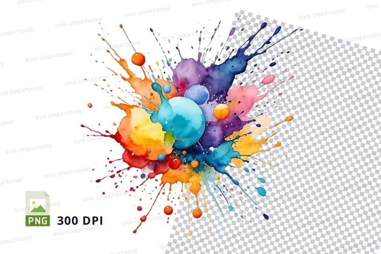 Colorful paint splatter