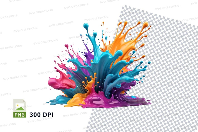 Colorful paint splash