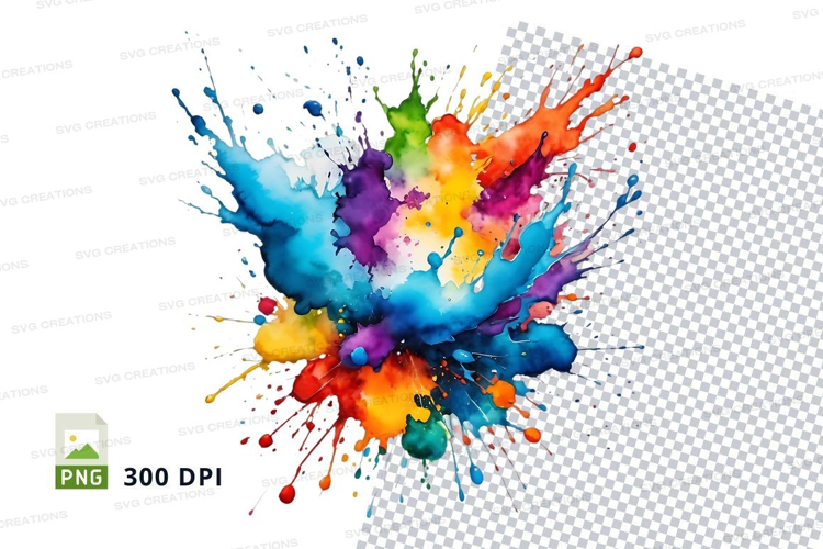 Colorful paint splatter