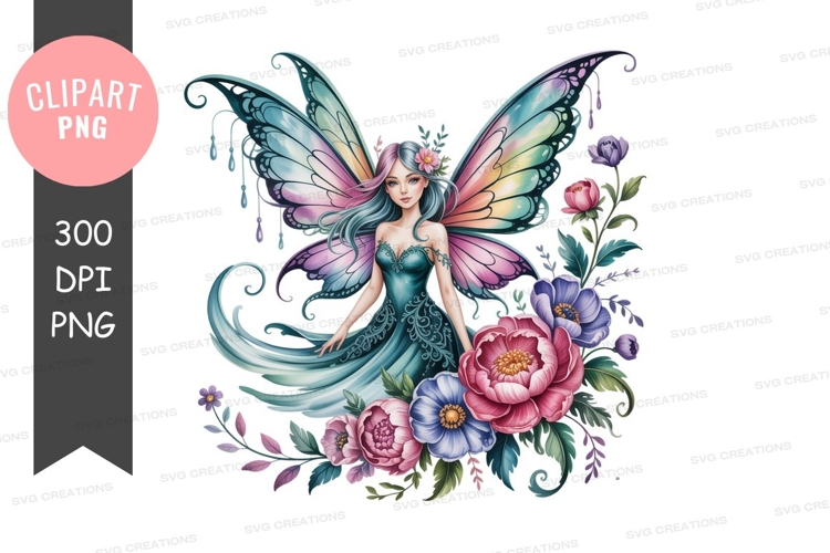 Fairy with colorful wings