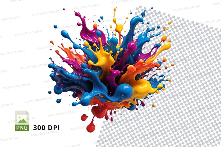 Colorful paint splash