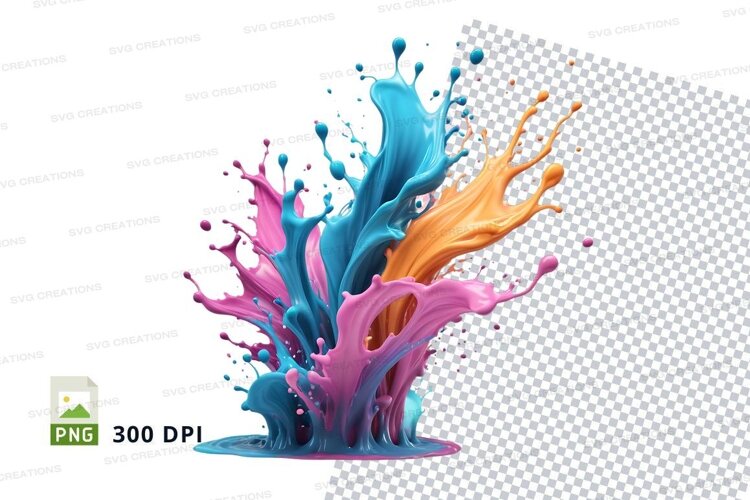Colorful paint splash example image 1