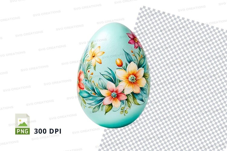 Floral easter egg example image 1