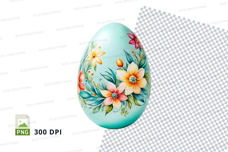 Floral easter egg