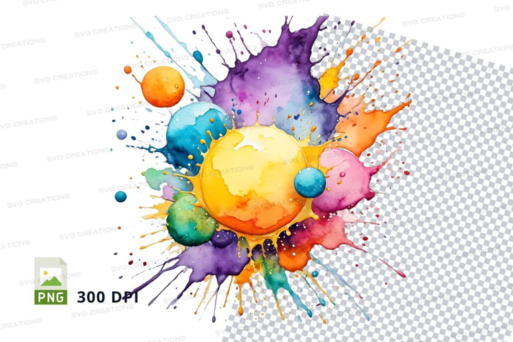 Vibrant paint splatter