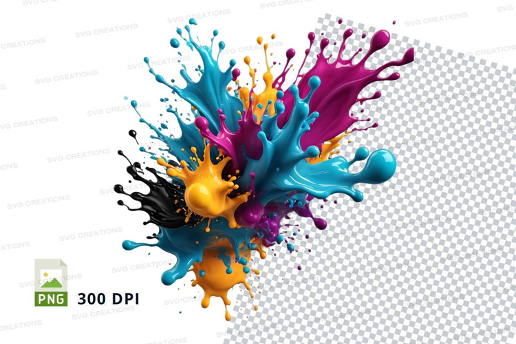 Colorful paint splash