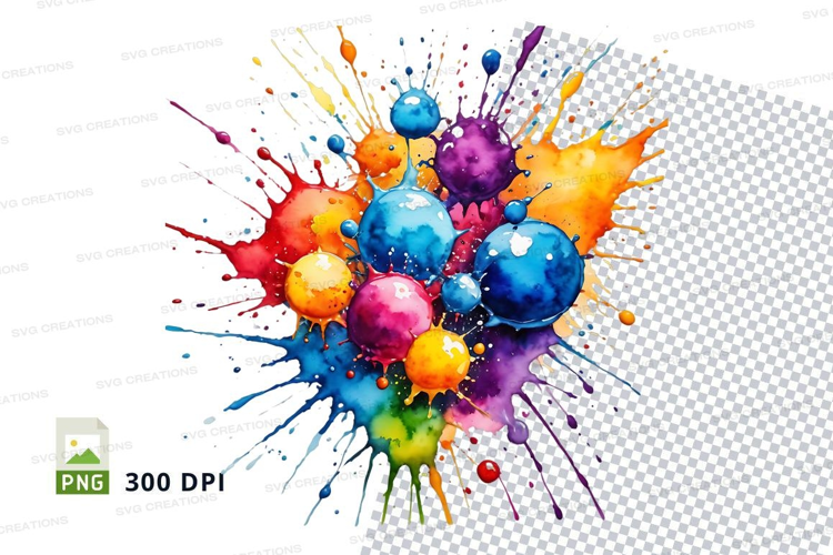 Colorful paint splatter