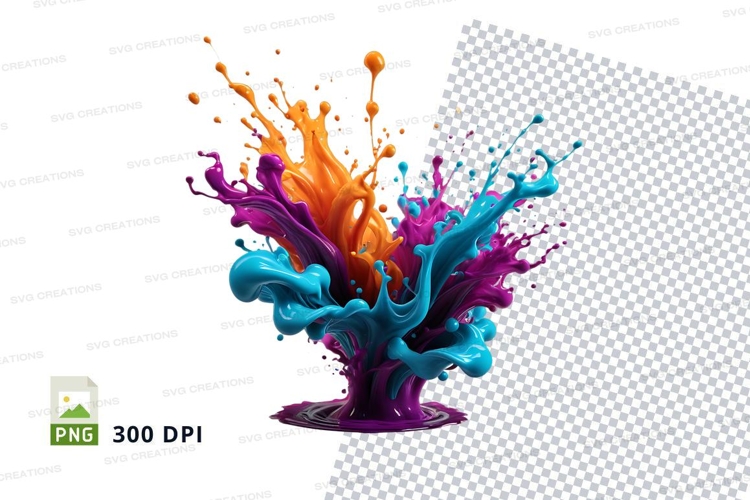 Colorful paint splatter