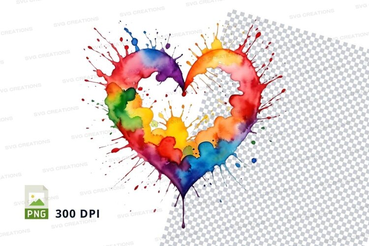 Rainbow heart example image 1