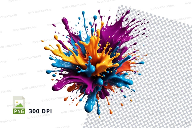 Colorful paint splash