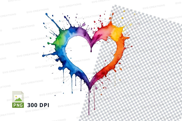 Rainbow heart