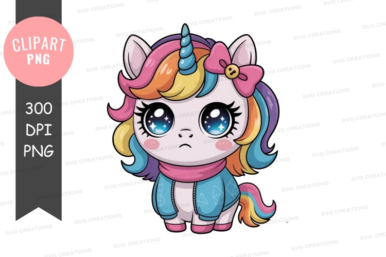 Cute Unicorn Clipart Image 14