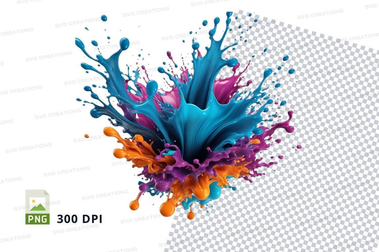 Colorful paint splash