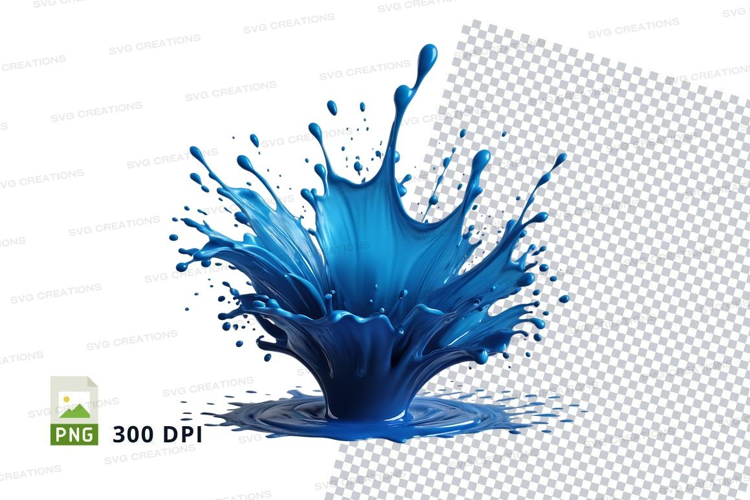 Blue liquid splash